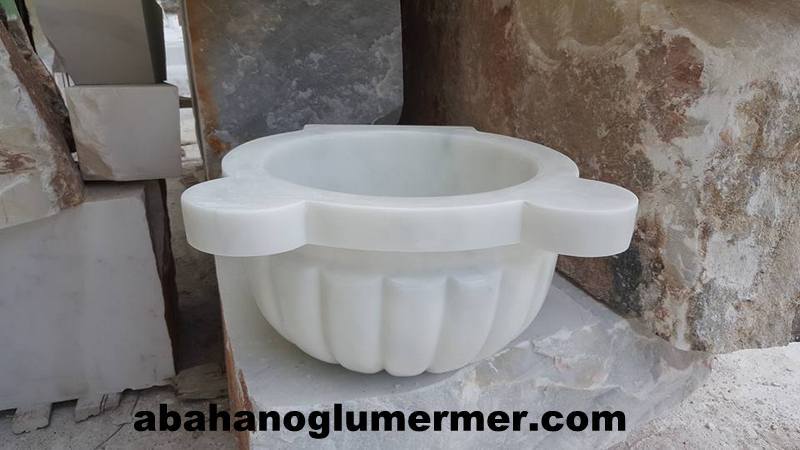 süper beyaz mermer kurna,banyo kurnası,kurna ölçüleri : 45x25 cm kurnalar -069