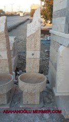 Bahçe çeşmesi, mermer bahçe çeşmesi modelleri, çeşme -040