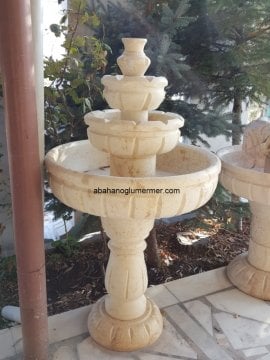 Mermer fıskiye, bahçe fıskiyesi, havuz fıskiyeleri, Fıskiye ölçüleri -60x120 cm mermer şelale 047