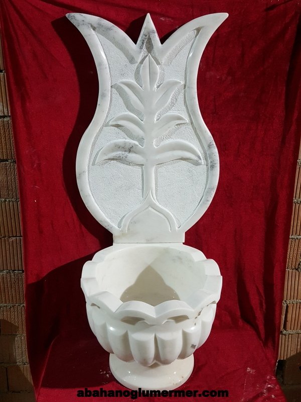 osmanlı modeli aynalı mermer kurna, aynalı kurna -095