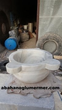 mermer kurna, kurna ölçüleri : 45x25 cm - kurna modelleri - 010
